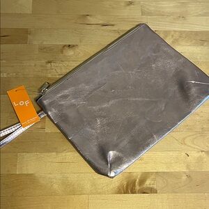 LOF Metallic Rose Gold Toiletry Bag/Wristlet